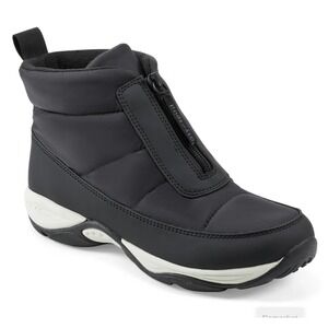 Easy Spirit Womens Edele Black Zip Up Water Repellent Winter Ankle Boots 6.5 NEW